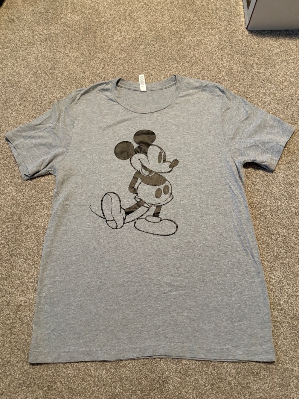 Disney Mickey Mouse Gray Graphic T-Shirt - Size L